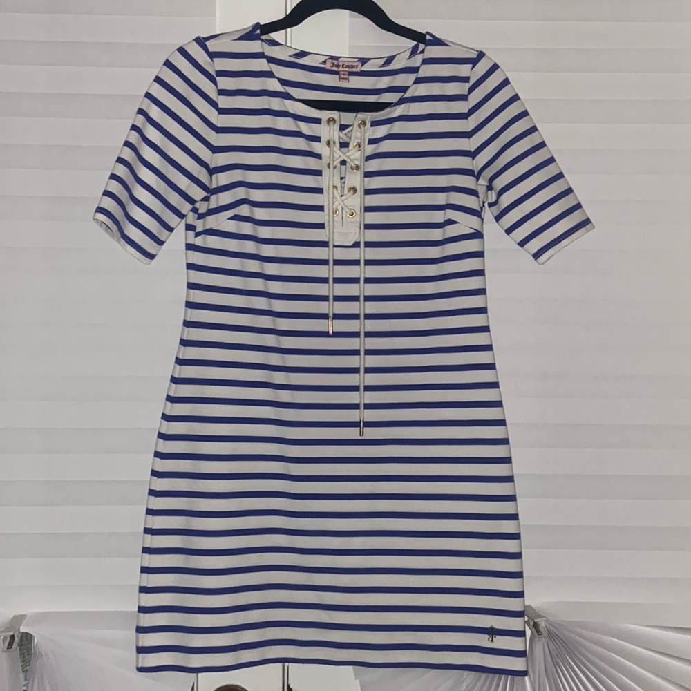 Blue & White Striped Dress